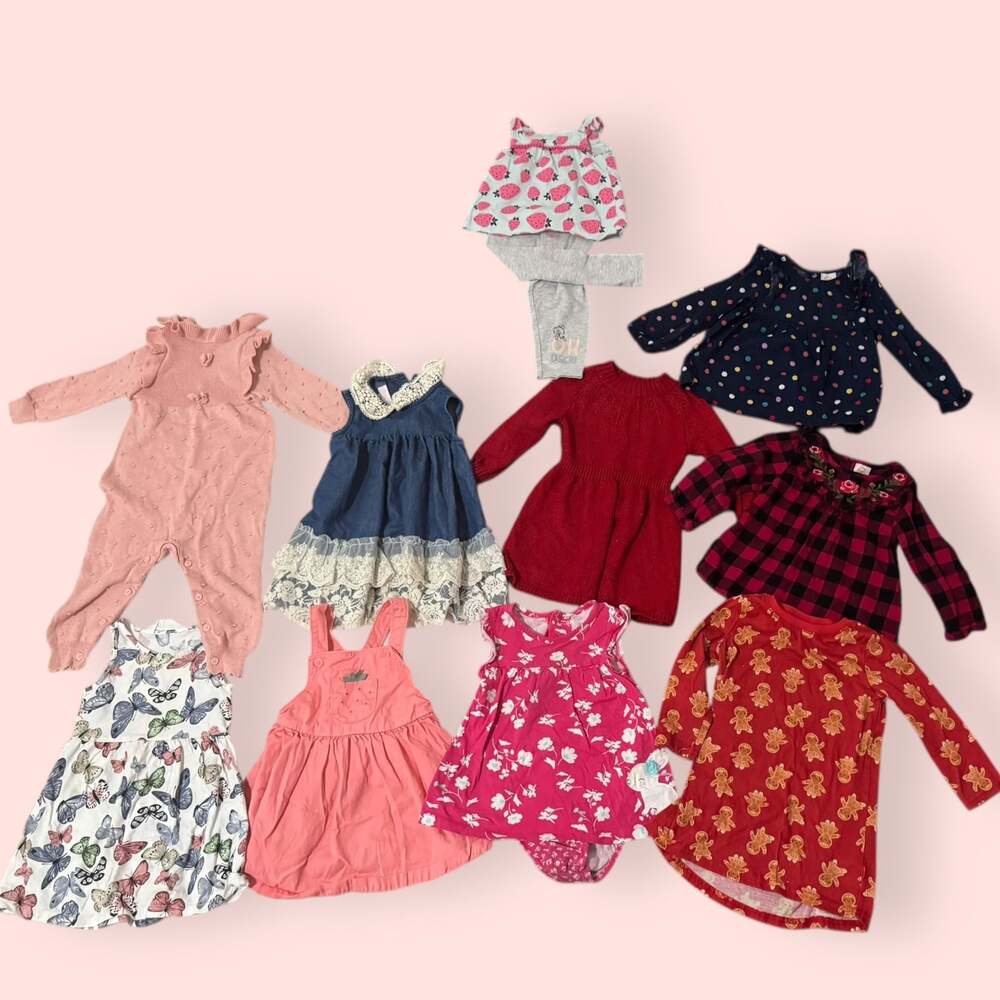 Baby Girl Clothes Lot Size 18M: Dresses, Romper, Outfits, Pajamas